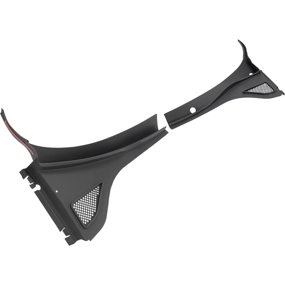 HECASA Front Windshield Wiper Cowl Panel Cover Compatible with 2012-2020 Volkswagen Passat Replace for 561819403A9B9 561819404A9B9 Window Wiper Cowl Vent Grille Black Plastic Driver + Passenger Side