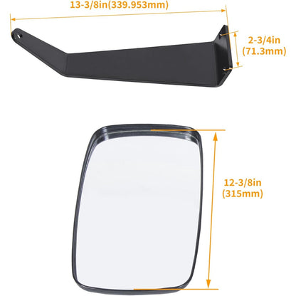 Tractor Mirror Kit Set With Fixed Arms Compatible with John Deere 5000 & 6000 Series Tractor Replacement For DM2455000 2 Pcs Side Mirrors