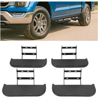 Side Steps Compatible with 2015-2023 Ford F-150 F150 SuperCrew Cab Pickup 4 Doors, High-Strength Running Boards, Steel Step Bars, Powder-Coated 4-Piece Set