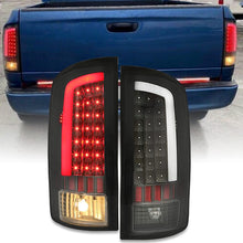 Kojem LED Tail Light Compatible with 2002-2006 Dodge Ram 1500/2003-2006 Dodge Ram 2500 3500 LED Tube Bar Brake Turn Signal Lamp Taillight Driver & Passenger Side -Clear Lens & Black Housing