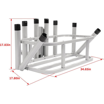 Fishing Rod Rack Compatible with 2" Receiver Hitch