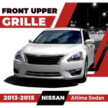Front Bumper Grill Upper Grille Compatible with 2013 2014 2015 Nissan Altima Sedan Replacement for 623103TA0A NI1200250 Insert Plastic(ABS)
