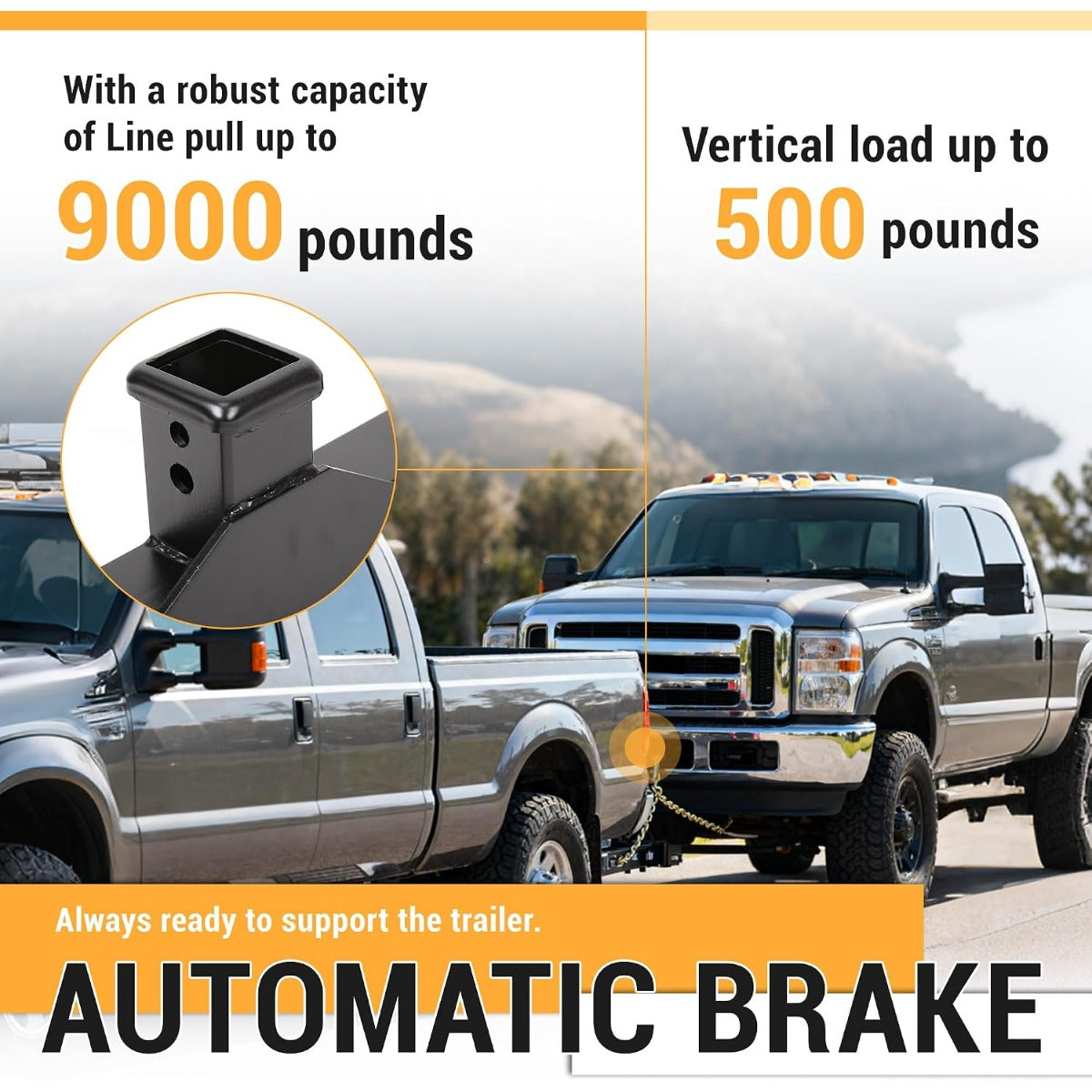 HECASA 2" Trailer Hitch Receiver Compatible with 99-07 F250 F350 F450 F550
