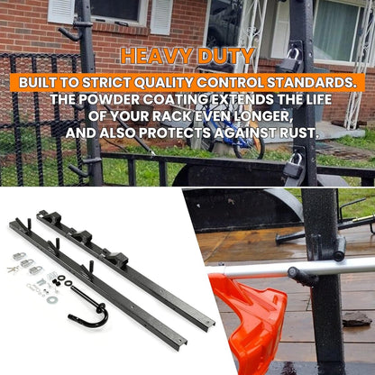 3 Place Weed Eater Rack Carrier Mount On Landscape Truck Trailer Enclosed Trimmer Rack Holder w/Lock Pair Steel Lockable LYA-064