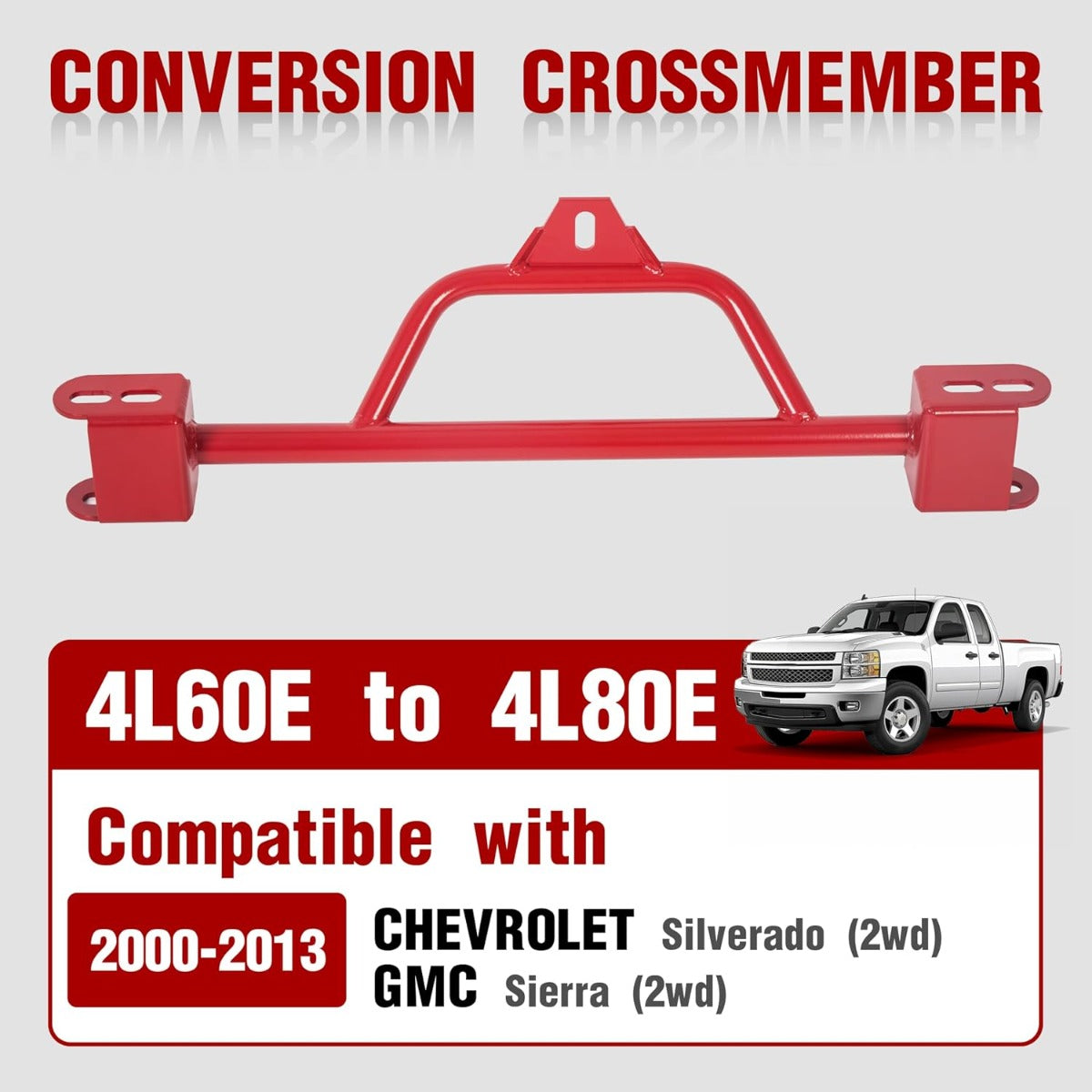 ECOTRIC Transmission Crossmember Compatible with 00-13 Silverado GMC Sierra