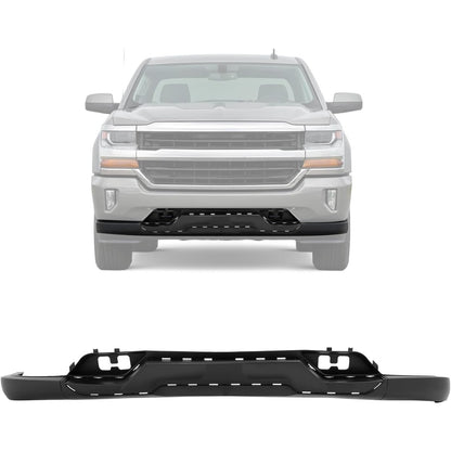 KUAFU Front Lower Bumper Valance 3PCS Panel Compatible with 2016-2018 Chevy Chevrolet Silverado 1500 2019 Silverado 1500 LD Replaces 84029815 Air Dam Spoiler w/Z71 Package & Skid Plate Plastic