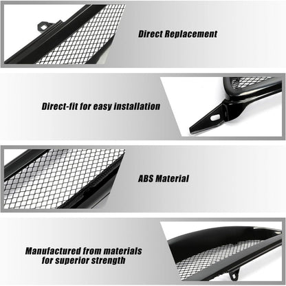 Front Bumper Grill Compatilbe with 2003-2006&2008 Toyota Corolla CE/LE/S/XRS Sedan 4-Door Front Hood Grille Black