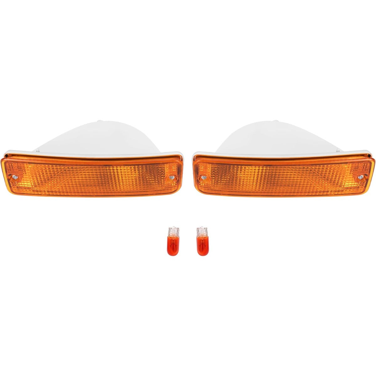KUAFU Pair Turn Signal Light Compatible with 1989-1995 Toyota Pick-Up Truck 1990-1991 Toyota 4Runner SR5 (2 Wheel Drive Models) Right and Left Lamp Yellow Lens Replacement for TO2521107 TO2520105