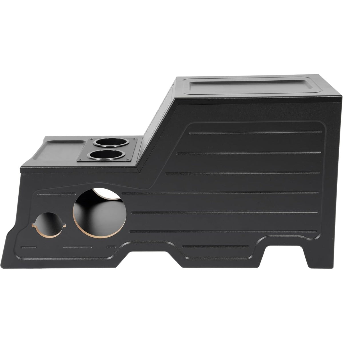 Center Console Subwoofer Box Compatible with 02-05 Dodge Ram | Crew /Single And Quad Cab MDF+Plastic(ABS) PVC Black Finish Black
