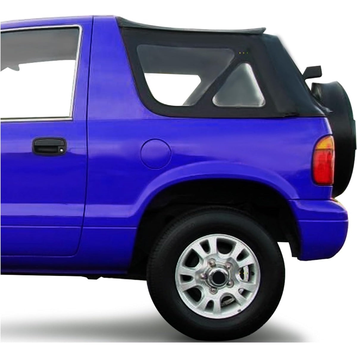 Convertible Soft Top Replacement  for  1996-2002 Kia Sportage Black Sailcloth Vinyl Tinted Plastic Window