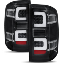 HECASA LED Tail Lights Compatible with 2014-2018 Silverado 1500 2500HD 3500HD Replacement for 23141274 23141275 Left & Right Clear Lens Black Housing