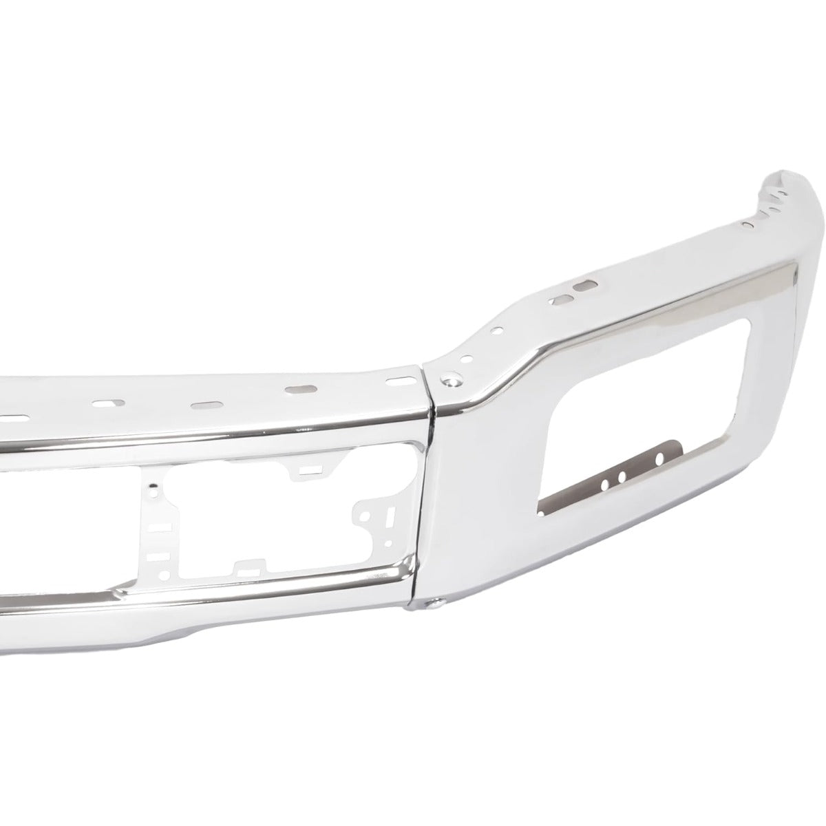 Front Bumper Face Bar Compatible with 2018-2020 Ford F-150 w/Fog Light Hole Bumper Impact Bar Replacement for JL3Z17757A FO1002430 Chrome Silvery Steel 3Pcs