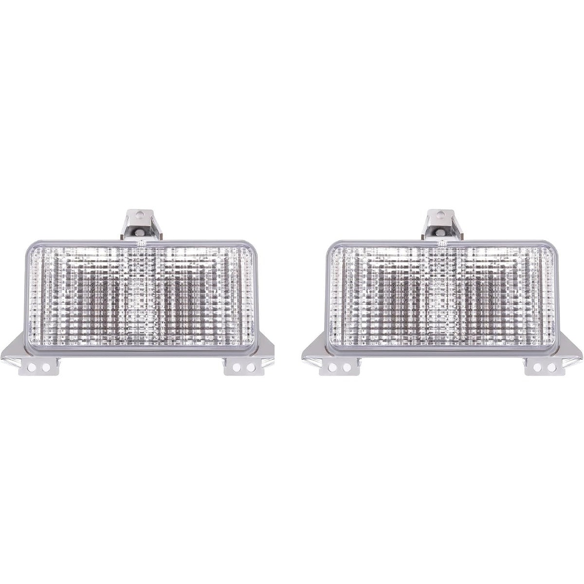HECASA Pair Turn Signal Light Compatible with 1983-1991 Chevy Chevrolet Blazer GMC Suburban C/K/R/V Pickup Truck Replacement for GM2520122 GM2520122 Parking Light Lamp Driver&Passenger Side Clear Lens