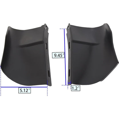 ECOTRIC Rear Bumper Quarter Panel Fillers Kit Compatible with 1986-1990 Chevy Caprice/Impala ABS plastic Black
