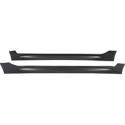 Side Skirts Extension Replacement Compatible with 2006-2011 Honda Civic 4 Door Sedan Black Bottom Side Line Rocker Panels Guard Body Kit RR Style