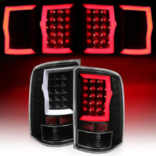 HECASA Tail Lights Assembly Compatible with 2007-2014 GMC Sierra 1500 2500HD 3500HD Pickup Truck LED Tube Bar Rear Tail Lamp Driver and Passenger Side - Clear Lens & Black Housing