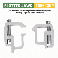 Load image into Gallery viewer, KUAFU Truck Cap Mounting Clamps Compatible with Chevrolet Chevy Ford Dodge Ram Sierra Dakota Ram 1500 2500 3500 F150 F250 for Mounting Caps Camper Shell Topper Canopy Heavy Duty Aluminum (4Pcs-Silver) LYOM-055-1
