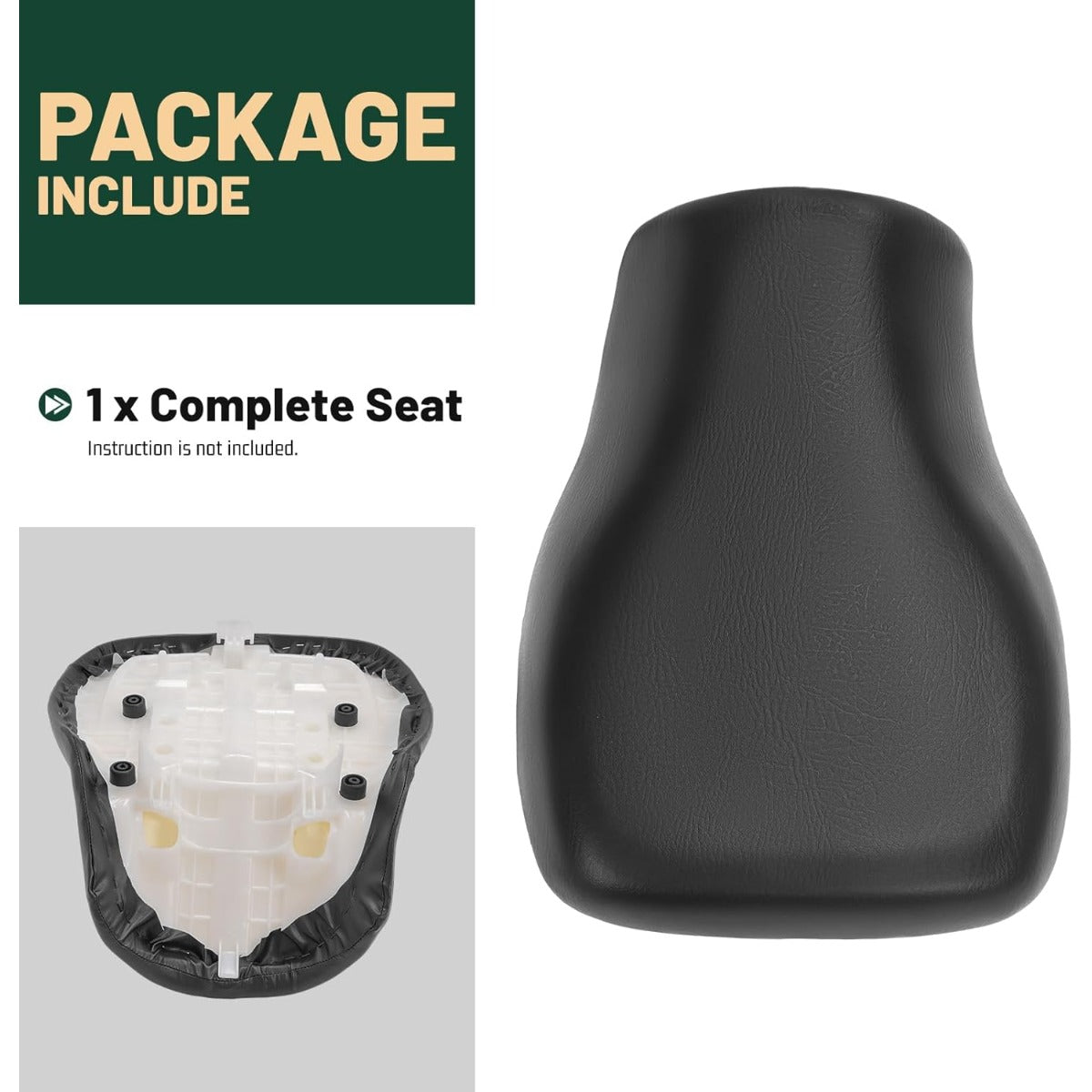 Complete Seat Compatible with 2015-2023 Honda Rancher 420 TRX420/ Foreman 500 TRX500 520 TRX520 Replacement for 77100-HR3-621ZA Seat Replacement Assembly Black
