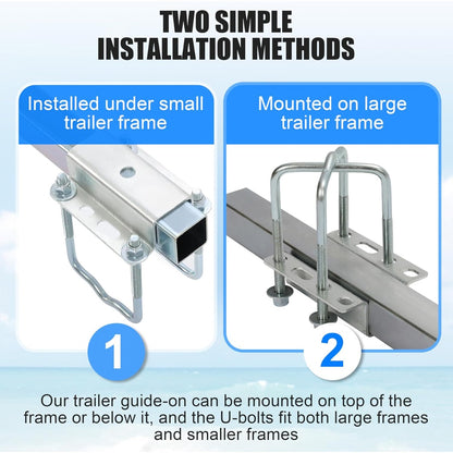 ECOTRIC 40"-60'' Boat Trailer Post Guides Fits Frames up to 3" W x 4-1/4" H Boating & Sailing Poles Guide Bars for Canoe Fishing Boat Kayak Ski Boat 2Pcs