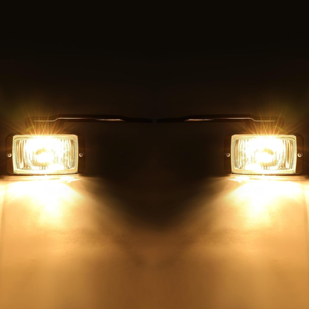 Fog Light W/Bulbs Compatible with 1988-2000 Chevy C/K1500 2500 3500 Replacement for 16524928 GM2593106 16524927 GM2592106 Lamp (Clear Lens)