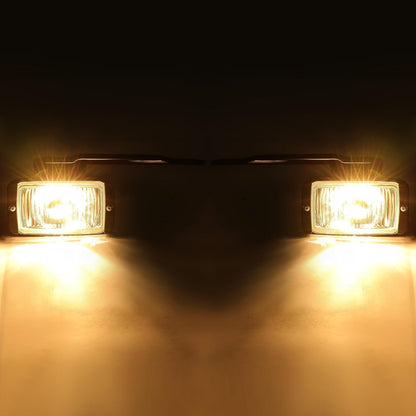 Fog Light W/Bulbs Compatible with 1988-2000 Chevy C/K1500 2500 3500 Replacement for 16524928 GM2593106 16524927 GM2592106 Lamp (Clear Lens)