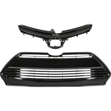 Upper Lower Grill Compatible with 2017 2018 2019 Toyota Corolla LE XLE 5311102B00 5311202730 Front Bumper Hood Grille TO1036170 TO1200424