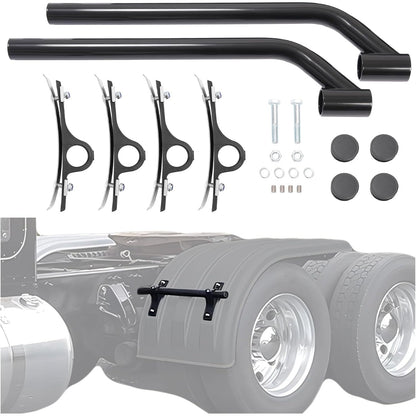 KUAFU Poly Fender Mounting Kit for 8591000, Fits Fenders # 8590195, 8590245 | Adjustable Brackets and Frame Bolts for Dump, Garbage, Work, Utility Trucks 1 Pack