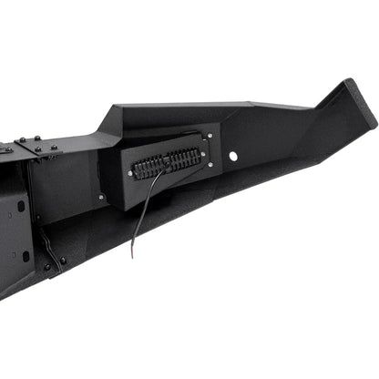 ALMULOO Front Bumper Compatible with 2009-2012 Dodge Ram 1500 w/Winch Plate, LED Lights & Bull Bar Steel Powder Coated(2 Packages)