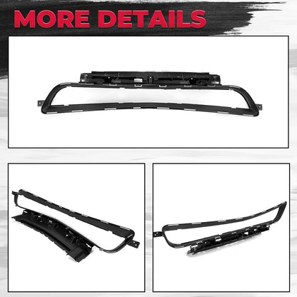 Front Bumper Lower Grille Reinforcement Compatible with 2015-2022 Dodge Challenger Black Grille Assembly Replacement for 68260158AA CH1037123
