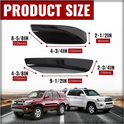 4Pcs Roof Rack Rail End Cover Shell Cap Compatible with 2003-2009 Toyota 4Runner SW4 N210 Black Roof Rail Bar Cover Shell Protection