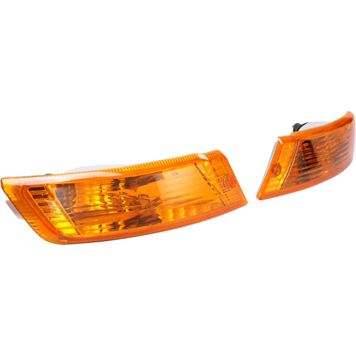 KUAFU Pair Turn Signal Light Compatible with 2005-2007 Jeep Liberty Driver and Passenger Side Signal Lamp Set Corner Side Marker Park Lamps W/Bulbs Plastic (PC) Replacement for 55156766AE 55156767AE