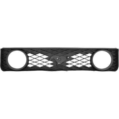 Front Bar Upper & Lower Grills 2Pcs Compatible with 2005-2009 Ford Mustang GT Plastic(PP) Bumper Black Grille w/Round Light Holes Replacement for FO1200422 FO1036114 6R3Z8200BA 7R3Z17K945BA