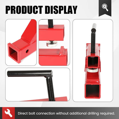 Clamp On Trailer Hitch 2 Inches Ball Mount Receiver Adapter Bucket Trailer Hitch Competible with Deere Bobcat Tractor Bucket Forklift LYOM-036