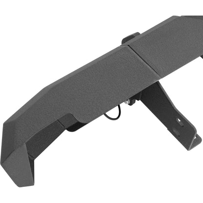 ALMULOO Rear Bumper Compatible with 1999-2007 Chevy/Chevrolet Silverado GMC Sierra 2500 3500 HD W/LED Lights Steel Powder Coated Black