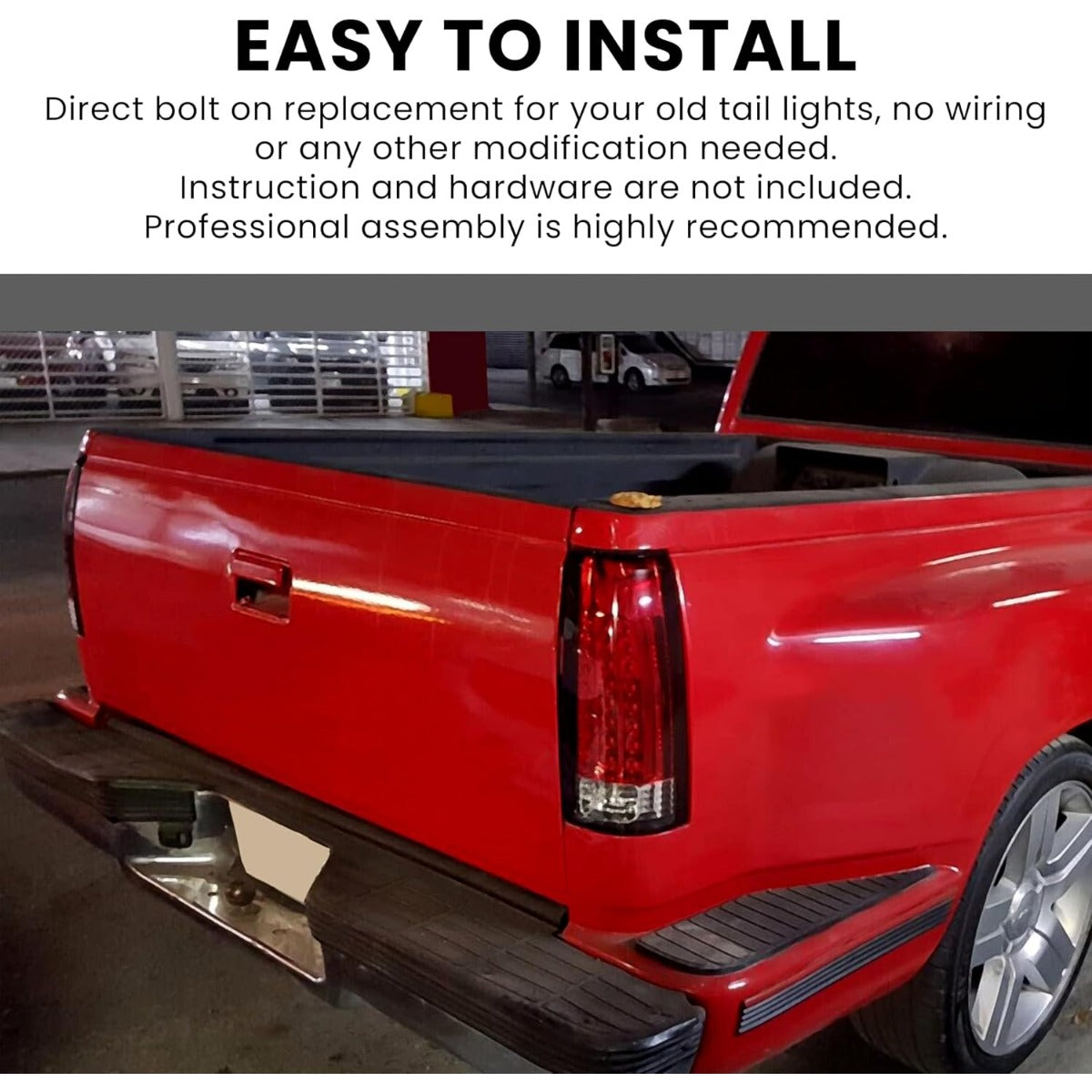 HECASA LED Tail Lights Compatible with 1988-2000 Silverado Suburban C/K