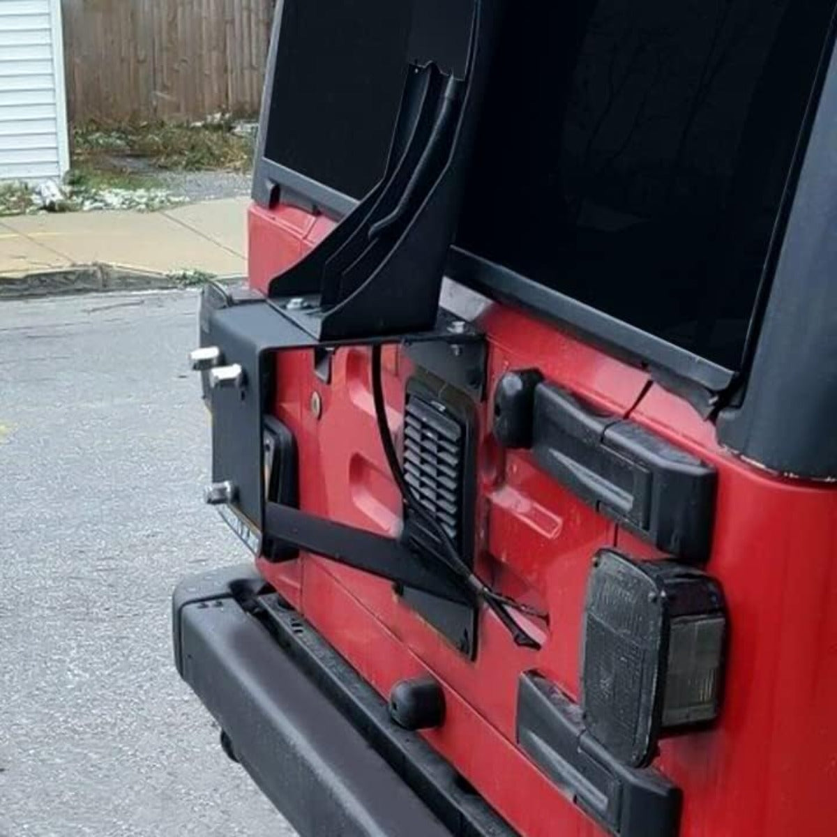Spare Tire Carrier Mount up to 35 inches Tire Compatible with 1987-1995 Wrangler YJ, 1997-2006 Wrangler TJ and 2004-2006 Wrangler LJ Models Heavy Duty Textured Black
