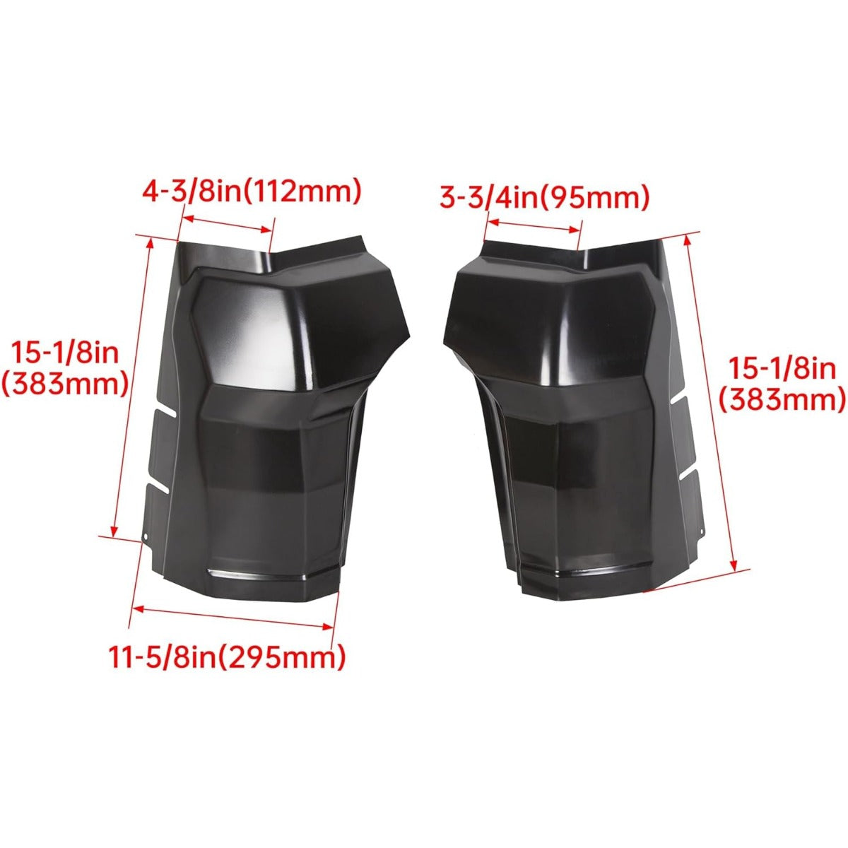 Outer Rocker Panels & Cab Corner Set Slip-on Compatible with 2009-2010 Dodge Ram 1500 Quad Cab/ 2011-2018 Ram Truck Extended Cab 1500 2500 3500 4Pcs You Will Receive 2 Packages