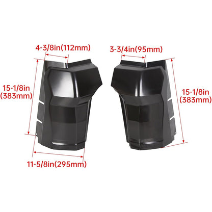 Outer Rocker Panels & Cab Corner Set Slip-on Compatible with 2009-2010 Dodge Ram 1500 Quad Cab/ 2011-2018 Ram Truck Extended Cab 1500 2500 3500 4Pcs You Will Receive 2 Packages