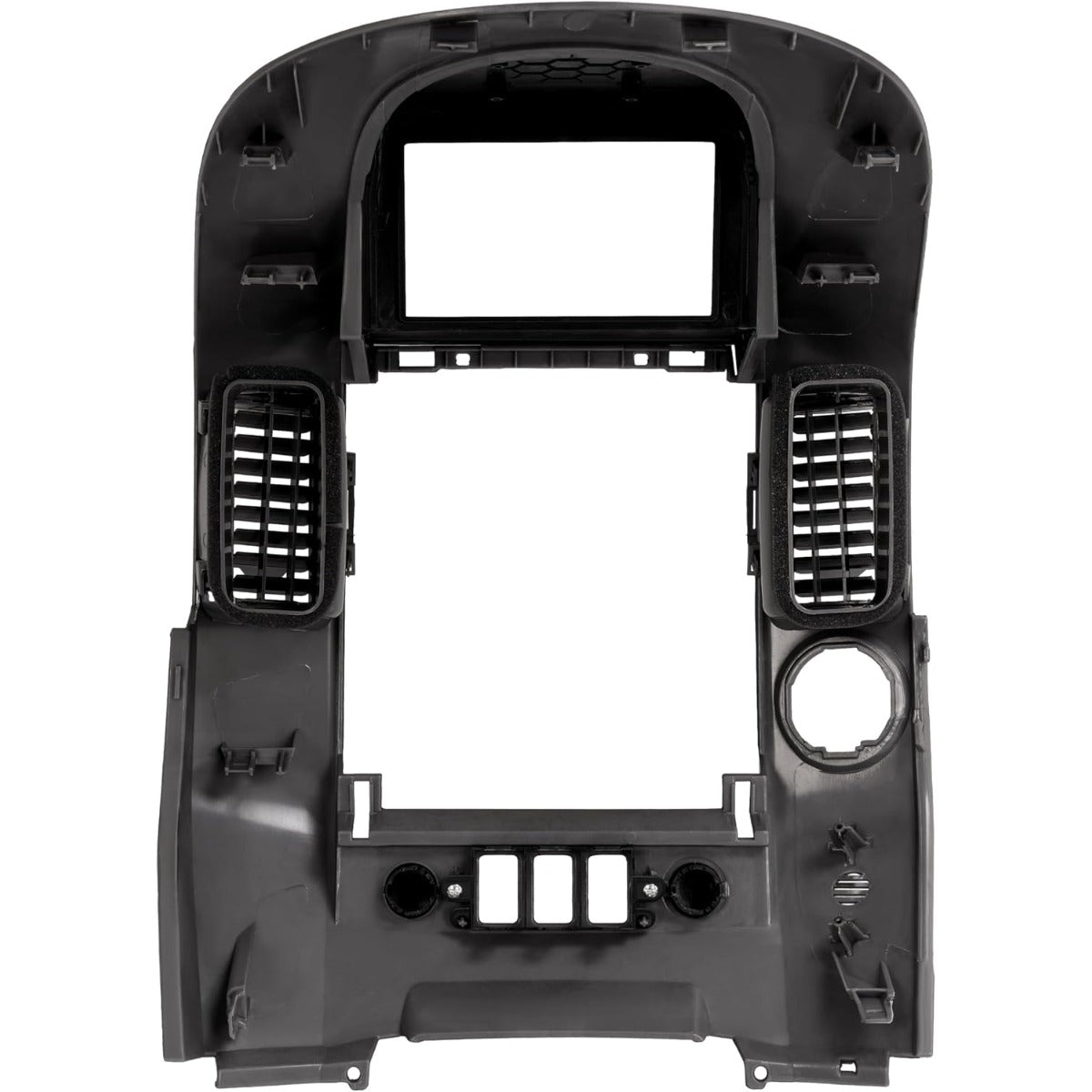 Instrument Panel Lid Finisher Bezel Compatible with 2004 Nissan Pathfinder Armada 2005-2007 Nissan Armada 2004-2007 Nissan Titan Dash Audio A/C (WITHOUT Center Speaker, Silvery Grey)