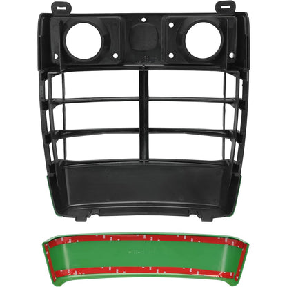 Tractor Front Grille Grill Replacement for LVA11379 Compatible with John Deere 4200 4210 4300 4310 4400 4410 4500 4510 4600 4610 4700 4710 Lawn Mower Black&Green