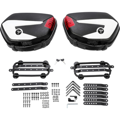 Hard Saddle Bag Trunk With Lights Locks   for  Can-am Spyder ROADSTER RS ST Honda Street 28L