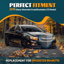 Bumper Center Grille Compatible with 2015 Chevy Cruze 2016 Chevrolet Cruze Limited Front Center Grill Replacement for GM1200728 95405770 Black with Chrome Molding