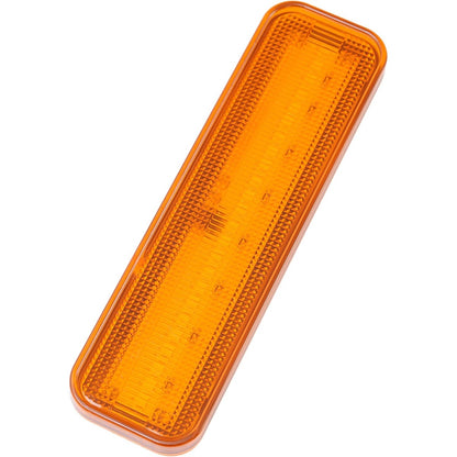 HECASA LED Side Marker Lights Compatible with 1978-1987 Chevrolet Chevy El Camino Malibu GMC Caballero Front Rear Bumper Signal Lamps Replacement for 913417 929986 (4Pcs Amber & Red Lens and Light)