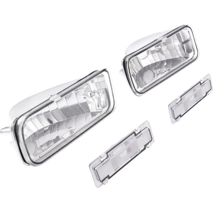 HECASA Pair Turn Signal & Side Marker Light Compatible with 1985-1992 Chevy Chevrolet Camaro Replacement for GM2520165 GM2521165 GM2550118 GM2551110 Parking Signal Lamp 4Pcs Clear Lens