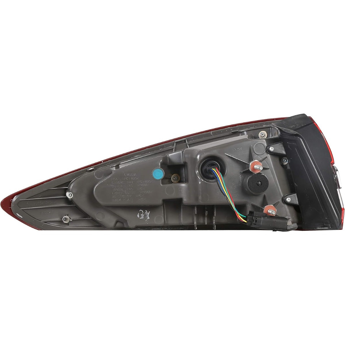HECASA Tail Light Compatible with 2017 2018 2019 Ford Fusion Outer Taillight Rear Brake Lamp Red Lens Yellow Turn Signal Passenger Right Side RH Replacement for FO2805118 HS7Z13404J