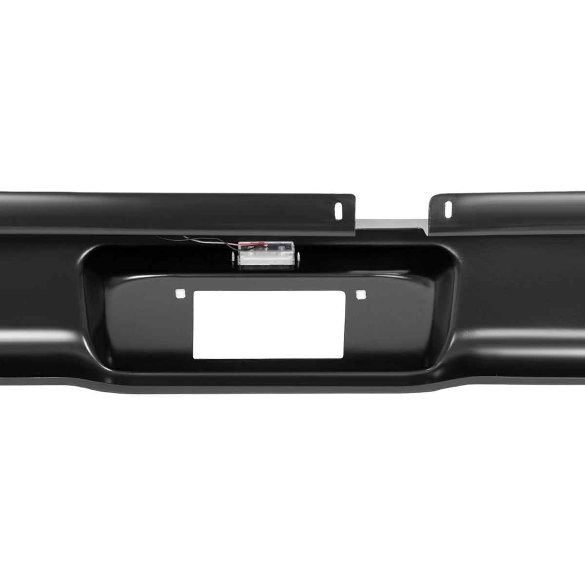 KUAFU Rear Bumper Roll Pan w/LED License Light Compatible with 1997-2004 Dodge Dakota Fleetside Plate Box Steel Electrophoresis Black