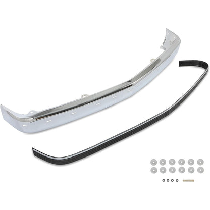 KUAFU Front Bumper Face Bar Trim Compatible With 1988-2000 Chevy Silverado GMC Sierra C/K 1500 2500 3500 Blazer Tahoe Suburban Yukon Impact Strip w/Molding Holes GM1002802 GM1057127 15574111 15574113