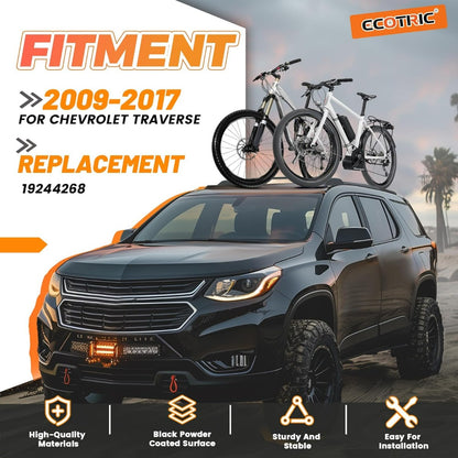Roof Rack Cross Bars & Side Rail Compatible with 2009-2017 Chevy Chevrolet Traverse LS/LT/LTZ Replacement for 19244268 Cargo Racks Rooftop Luggage Carrier 165 Lbs LYA-093-SD