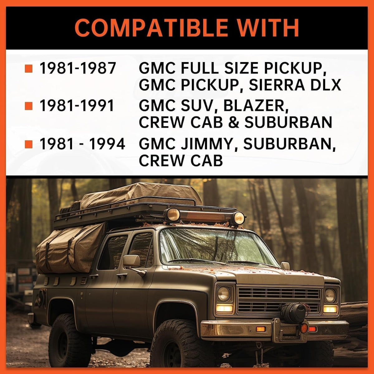 Dash Board Cover & AC Vent Plate Compatible with 1981-1991 GMC Jimmy Chevy Blazer Suburban | Black, Two Packages