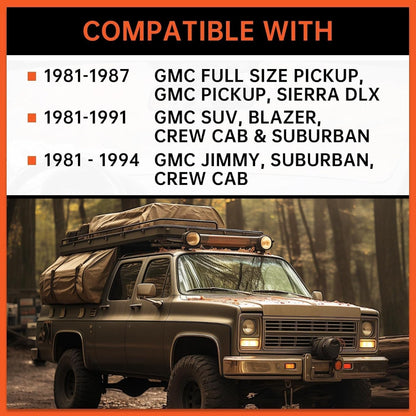 Dash Board Cover & AC Vent Plate Compatible with 1981-1991 GMC Jimmy Chevy Blazer Suburban | Black, Two Packages
